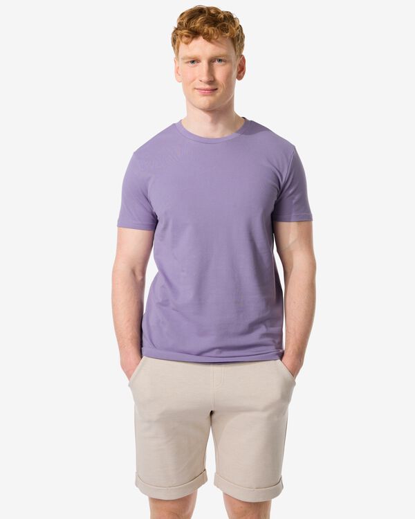 Herren-T-Shirt, Piqué violett violett - 2115904PURPLE - HEMA