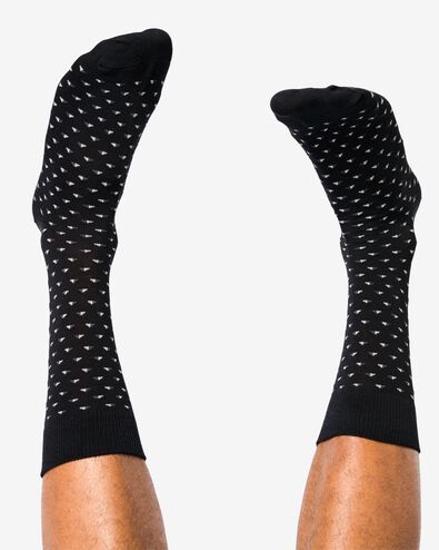 Herrensocken mit Grafik - 5 Paar schwarz schwarz - 4100130BLACK - HEMA