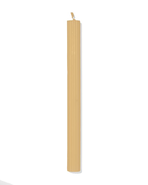 Haushaltskerze, &Oslash; 2,2 &times; 24 cm, mit Rippenstruktur, Hellgelb - 13504212 - HEMA
