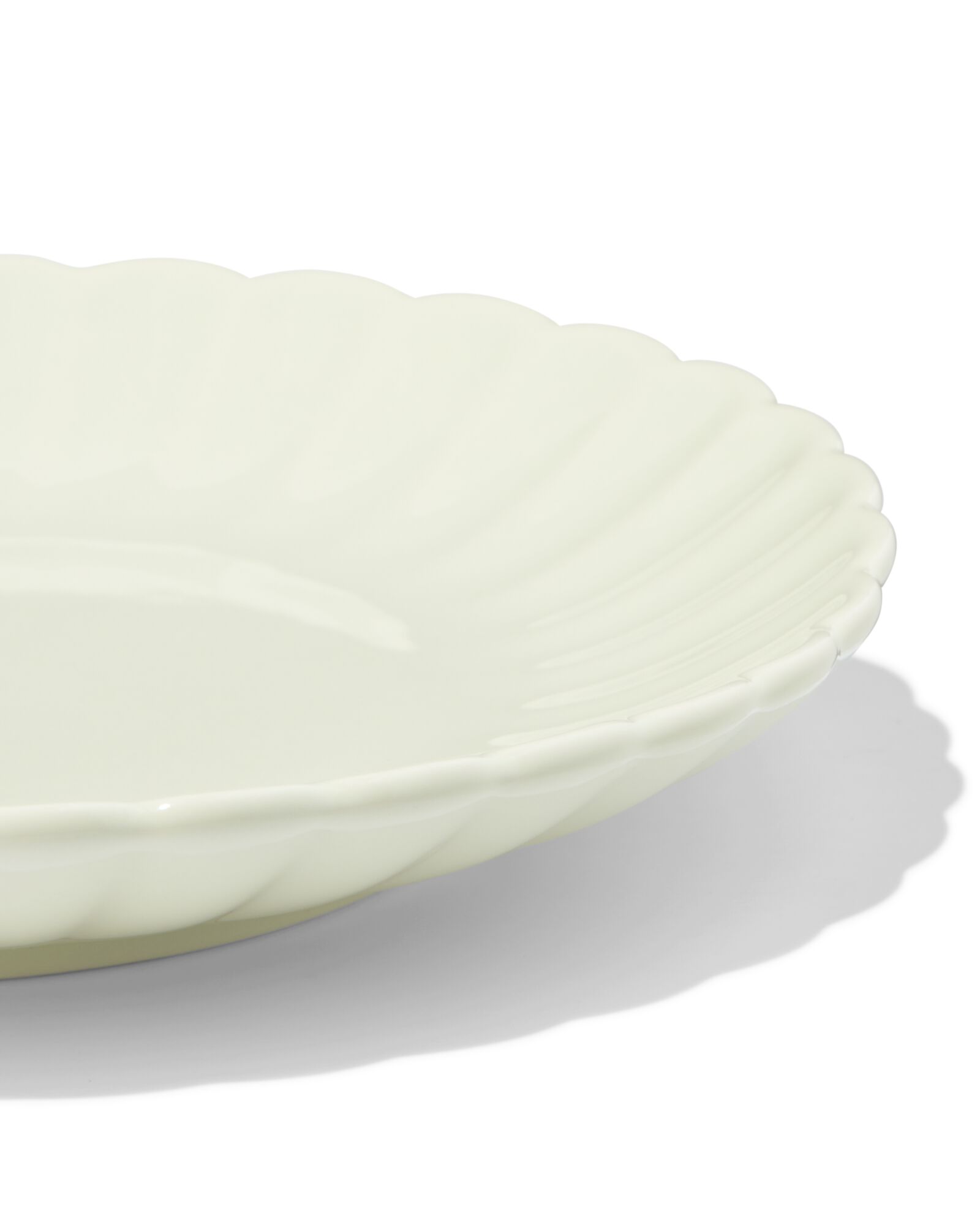 assiette &agrave; dessert ⌀14cm Trend fa&iuml;ence vert fleur - 9650347 - HEMA