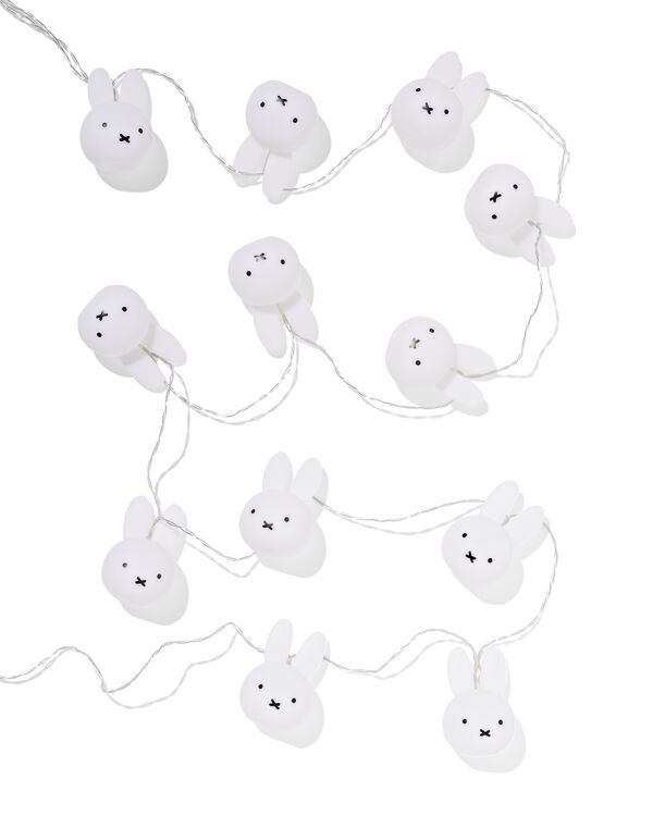 Miffy Lichterkette, 2,8 m, mit 12 K&ouml;pfen, Warmwei&szlig; f&uuml;r Innenr&auml;ume - 60410305 - HEMA