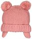 Baby-Strickmütze mit Ohrwärmern rosa 0-4 m - 33217141 - HEMA