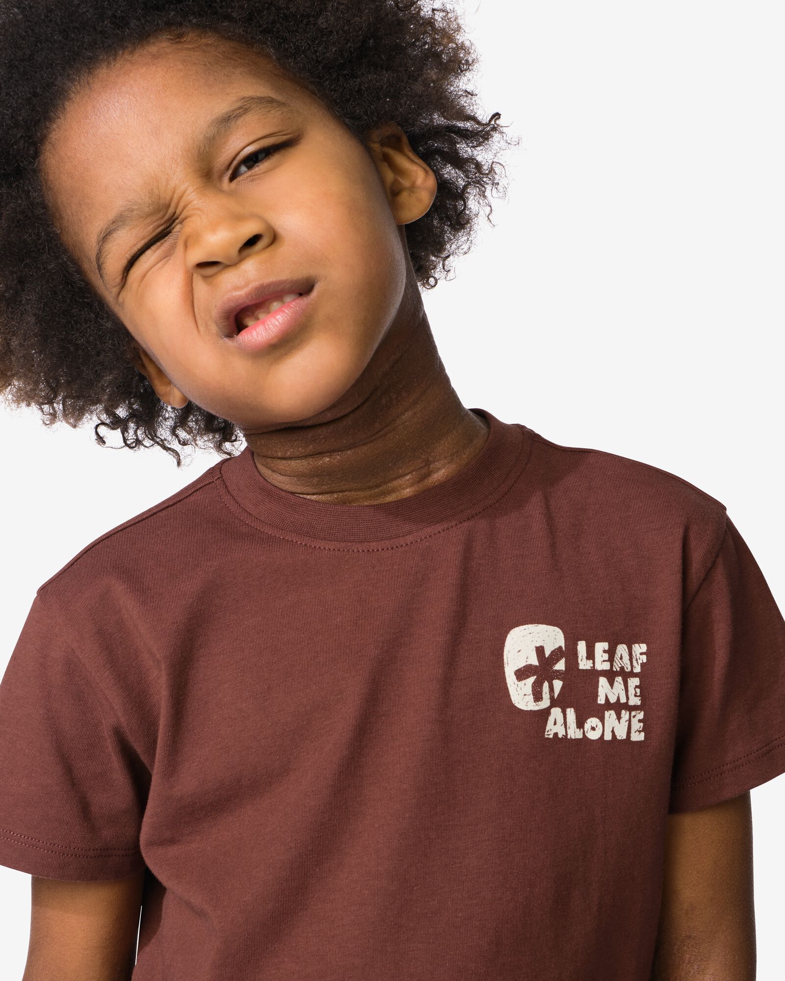 kinder T-shirt planten - 2 stuks bruin bruin - 30717003BROWN - HEMA