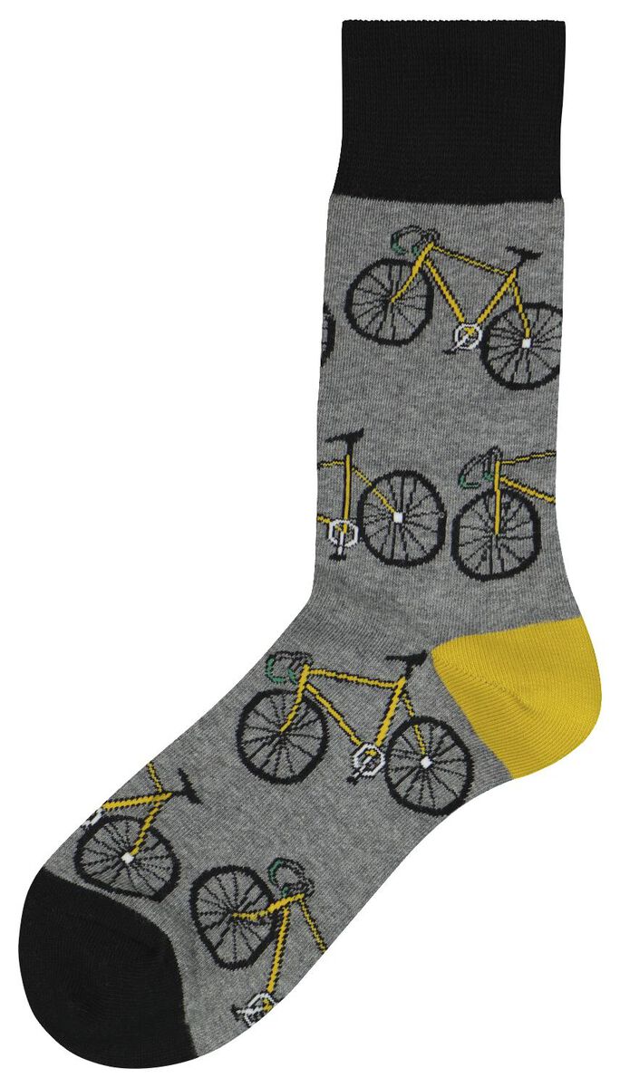 Herren-Socken, Fahrräder graumeliert - 1000024153 - HEMA