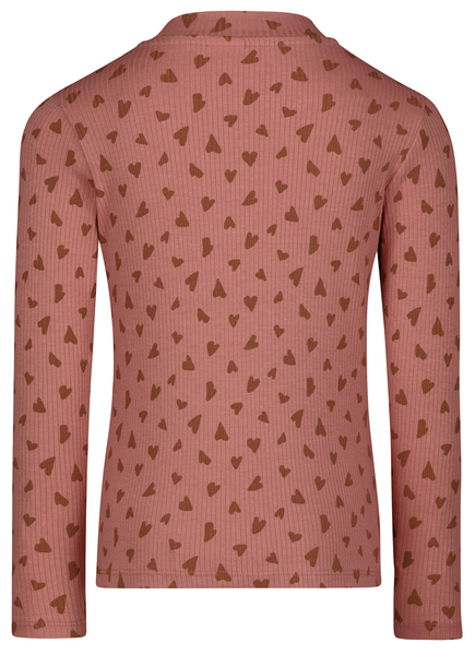 t-shirt enfant côtelé rose - 1000028365 - HEMA