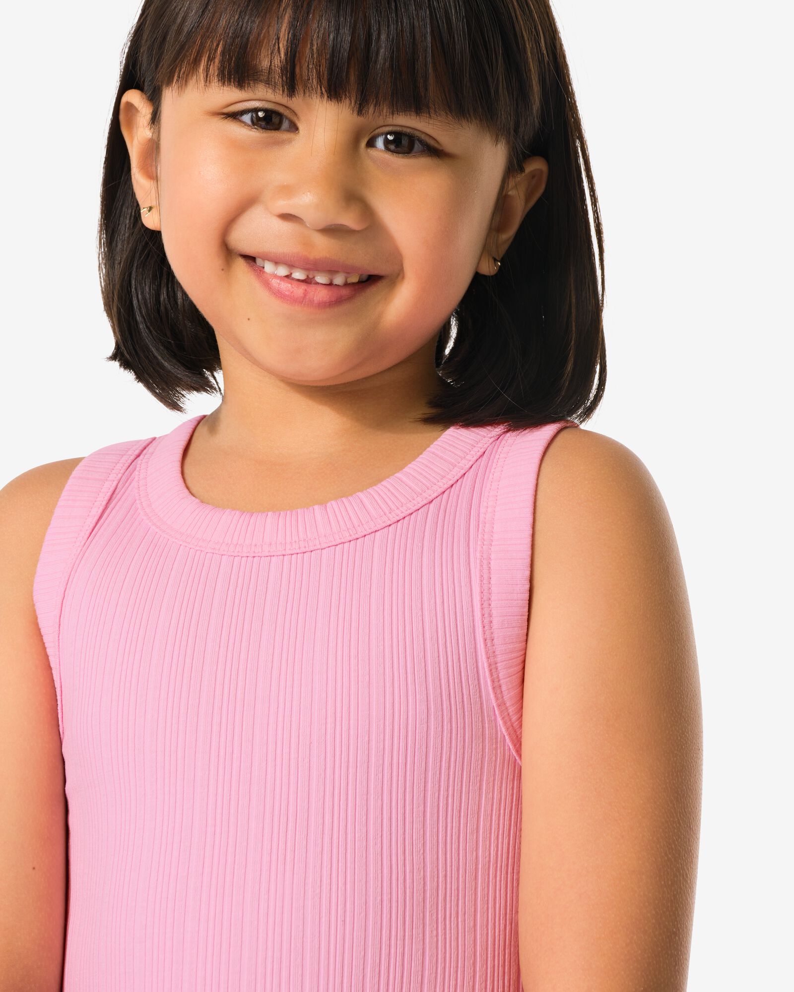 Kinderkleid mit Rippstruktur  rosa - 30858204PINK - HEMA