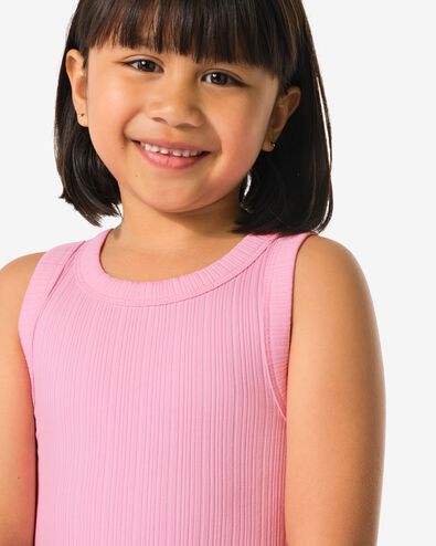 Kinderkleid mit Rippstruktur  rosa - 30858204PINK - HEMA