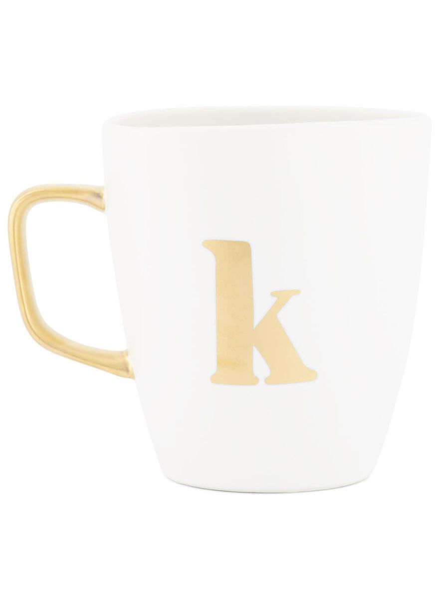 mug avec lettre k blanc K - 60030060 - HEMA