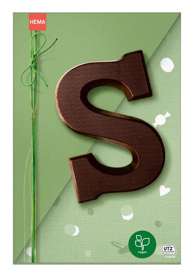 lettres en chocolat - 135 g v&eacute;gan extra noir - 1000021658 - HEMA