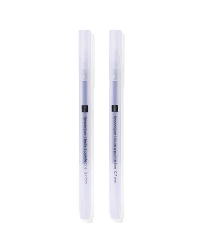 2 marqueurs &agrave; pointe fine 0,7mm noir - 14400429 - HEMA