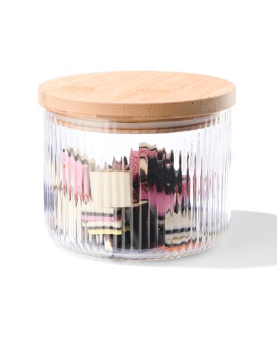 pot de conservation en verre 0.7L ray&eacute; - 80850035 - HEMA