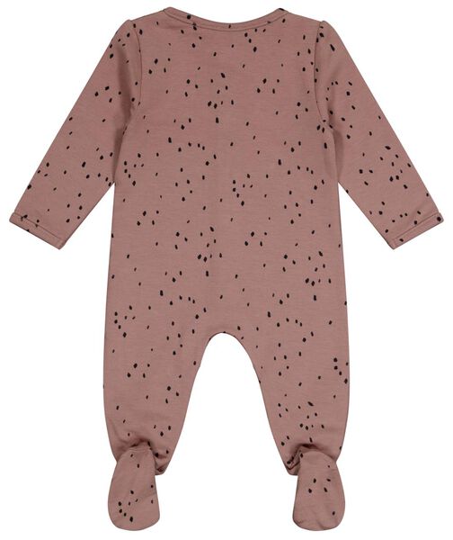 Newborn-Jumpsuit, mit Bambus, Fleckenmuster rosa rosa - 1000026342 - HEMA