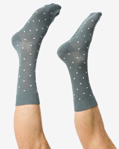 Herren-Socken, mit Baumwollanteil, Punkte dunkelgrün dunkelgrün - 4152660DARKGREEN - HEMA