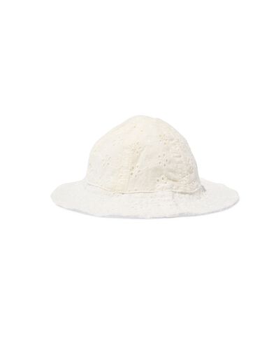 chapeau de soleil bébé avec broderie écru blanc blanc - 1000030703 - HEMA