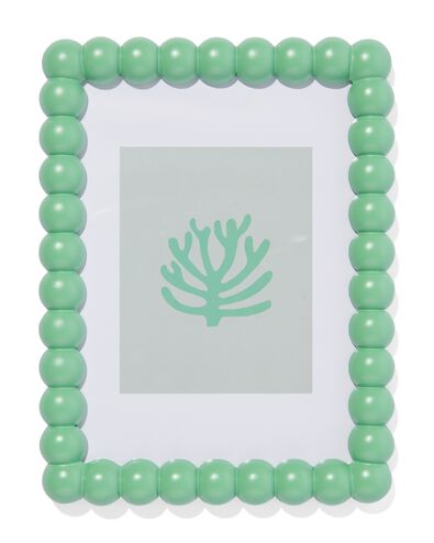 cadre photo 15x20 cm bois billes vert - 13640013 - HEMA