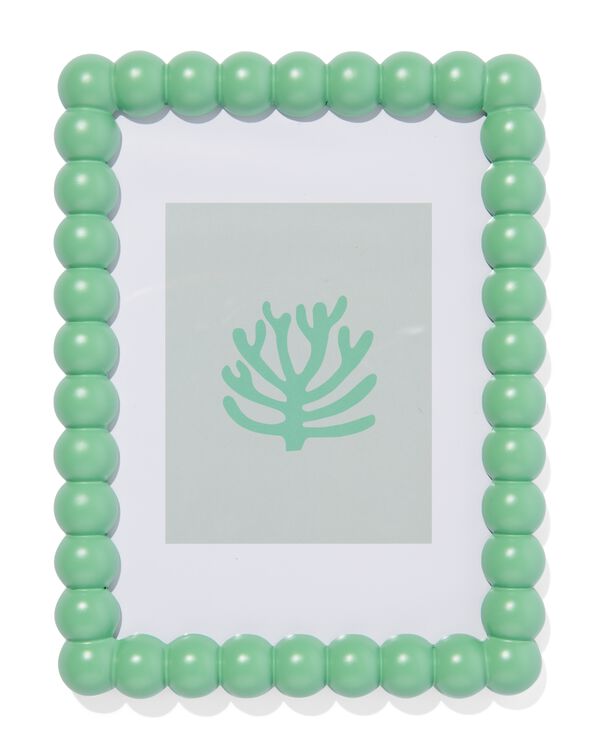 cadre photo 15x20 cm bois billes vert - 13640013 - HEMA