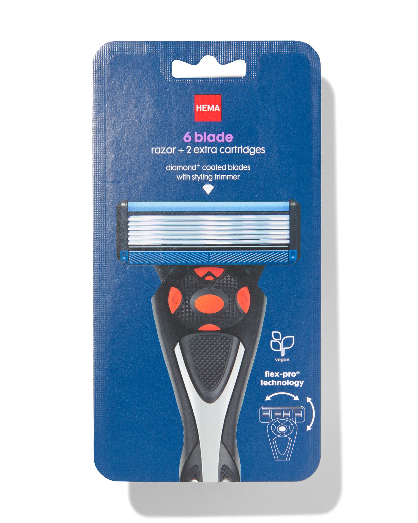 rasoir homme 6 lames avec 2 recharges - 11700207 - HEMA