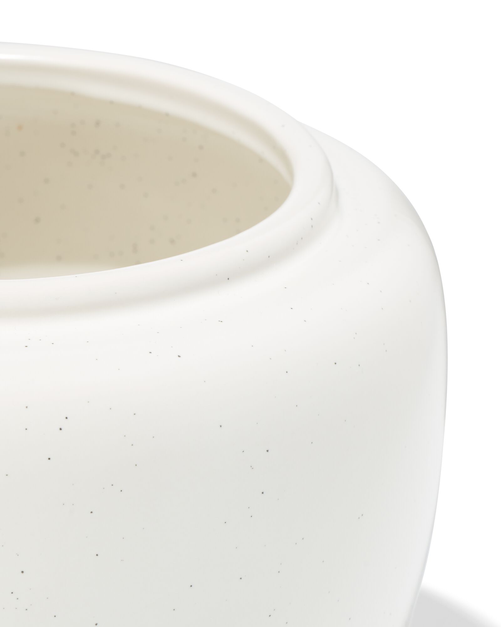 pot de fleurs ⌀12,2x13,5 cm c&eacute;ramique mouchet&eacute; cr&egrave;me - 13325015 - HEMA