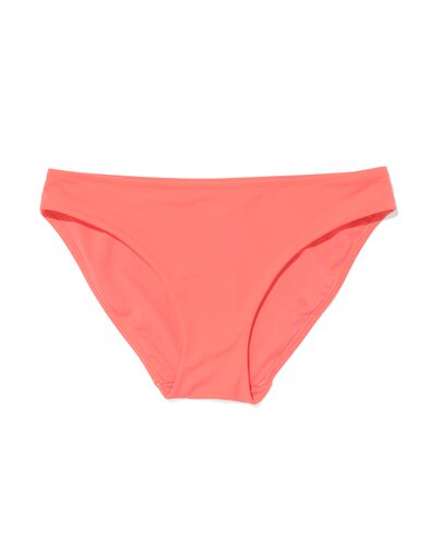 Damen-Bikinislip, mittelhohe Taille korallfarben XS - 22351216 - HEMA