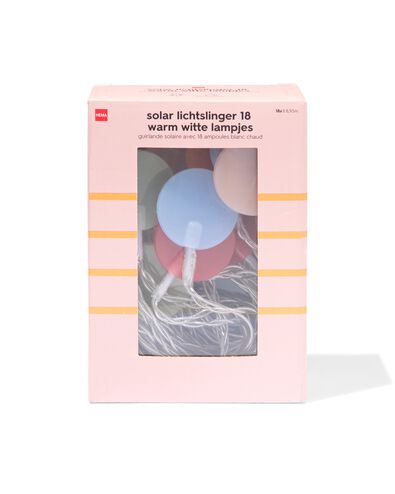 guirlande lumineuse solaire 8,95 m avec 18 lumi&egrave;res color&eacute;es pour l'ext&eacute;rieur - 41800162 - HEMA