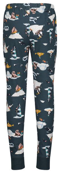 Kinder-Pyjama, arktische Motive, mit Puppen-Pyjama mittelblau mittelblau - 1000028387 - HEMA