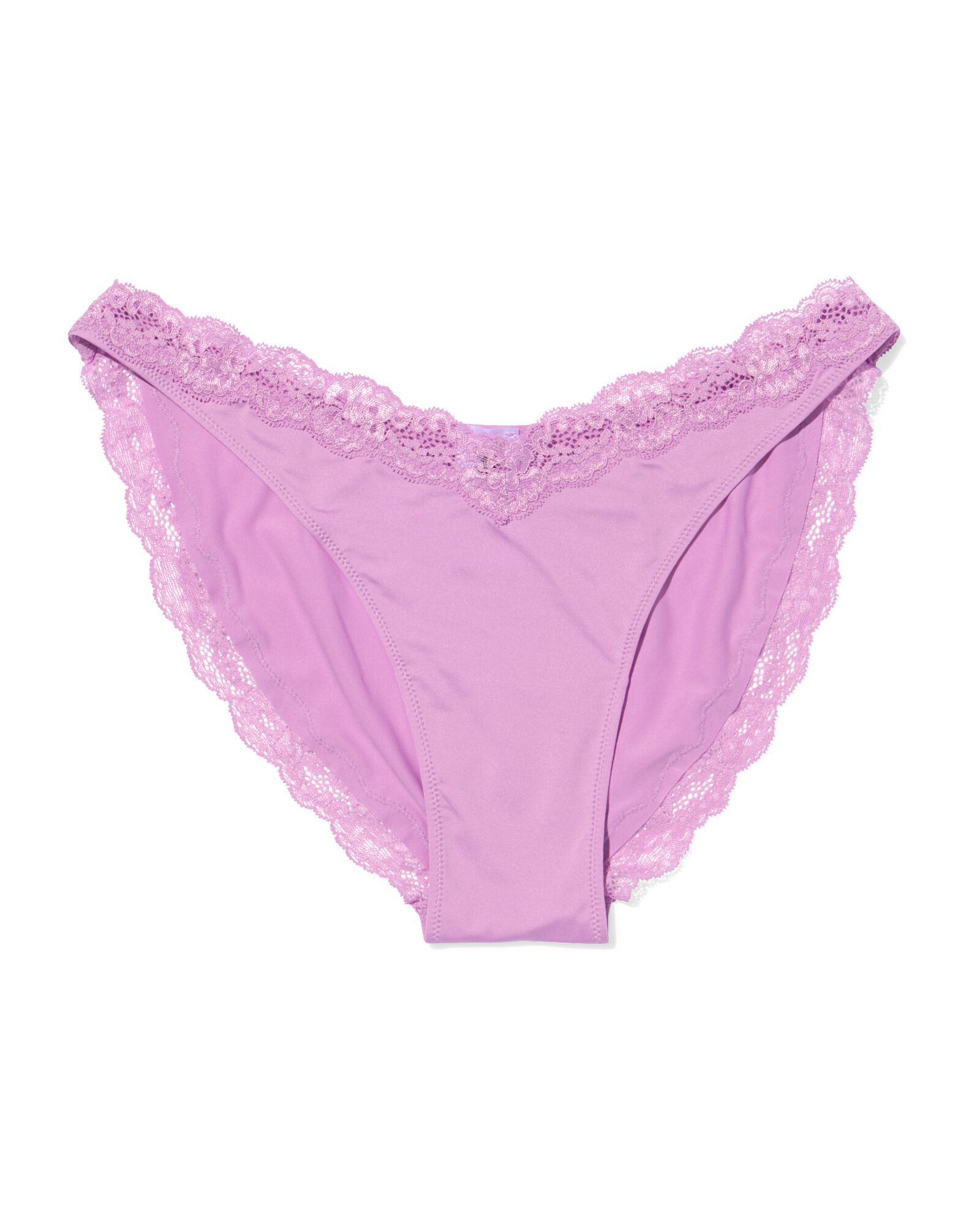 culotte br&eacute;silienne coupe &eacute;chancr&eacute;e microfibre avec dentelle violet pourpre violet pourpre - 19601144VIOLETPURPLE - HEMA