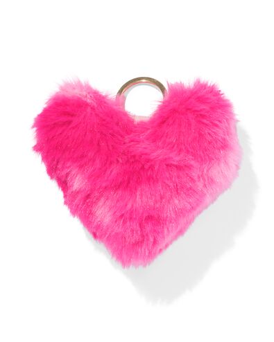 porte-cl&eacute;s en forme de c&oelig;ur duveteux - 14130220 - HEMA