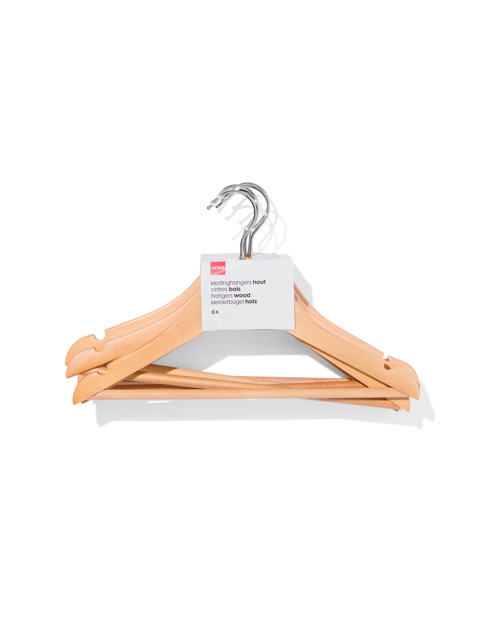 kledingshangers kind hout - 6 stuks - 39800403 - HEMA
