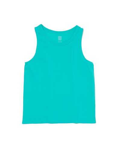 débardeur de sport enfant sans coutures turquoise turquoise - 36030165TURQUOISE - HEMA