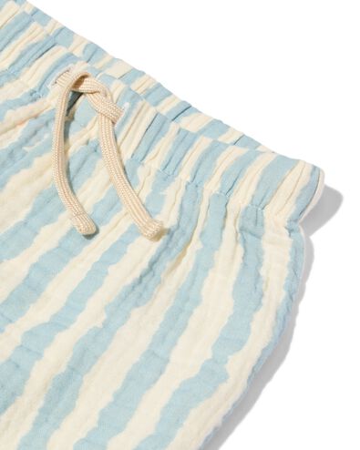 newborn short comfort fit mousseline strepen blauw blauw - 33452020BLUE - HEMA