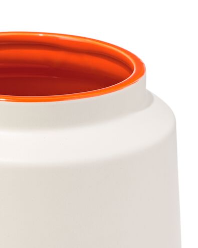Keramik-Vase, Ø 11.5 x 21 cm, naturfaben/orange - 13323133 - HEMA