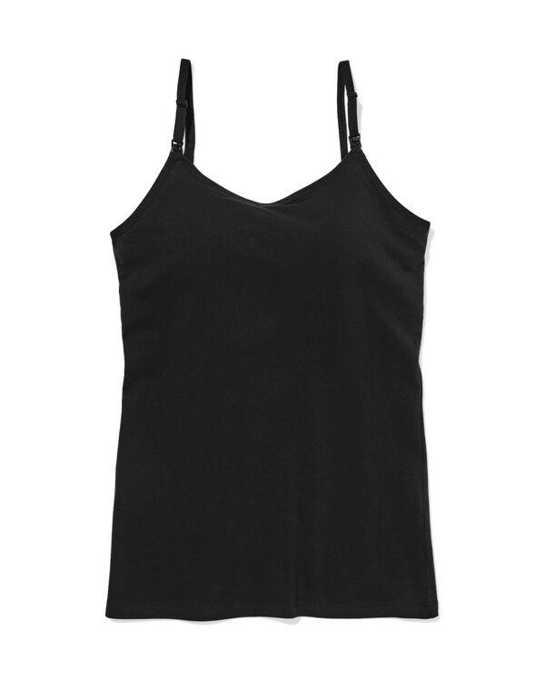 Stillhemd mit integrierten Cups schwarz schwarz - 21500604BLACK - HEMA