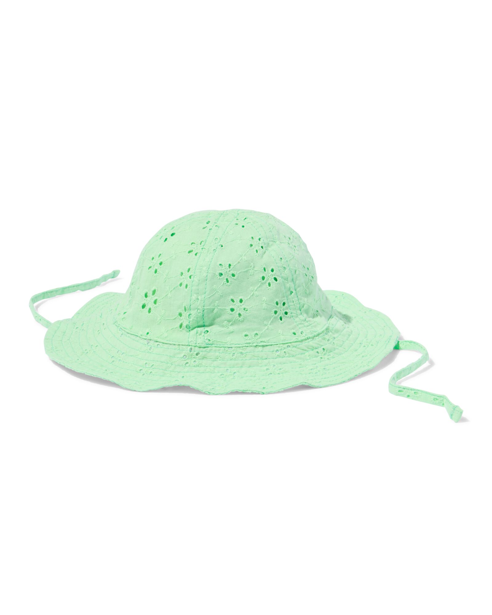 hema chapeau de soleil bébé coton avec broderie vert (vert)