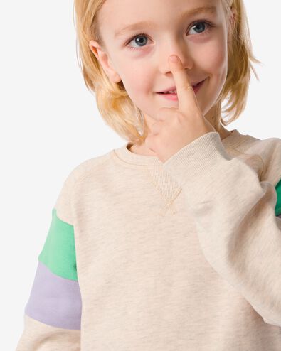 sweat enfant avec blocs de couleur beige 86/92 - 30777523 - HEMA