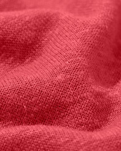 t-shirt femme Evie avec lin rouge M - 36257952 - HEMA