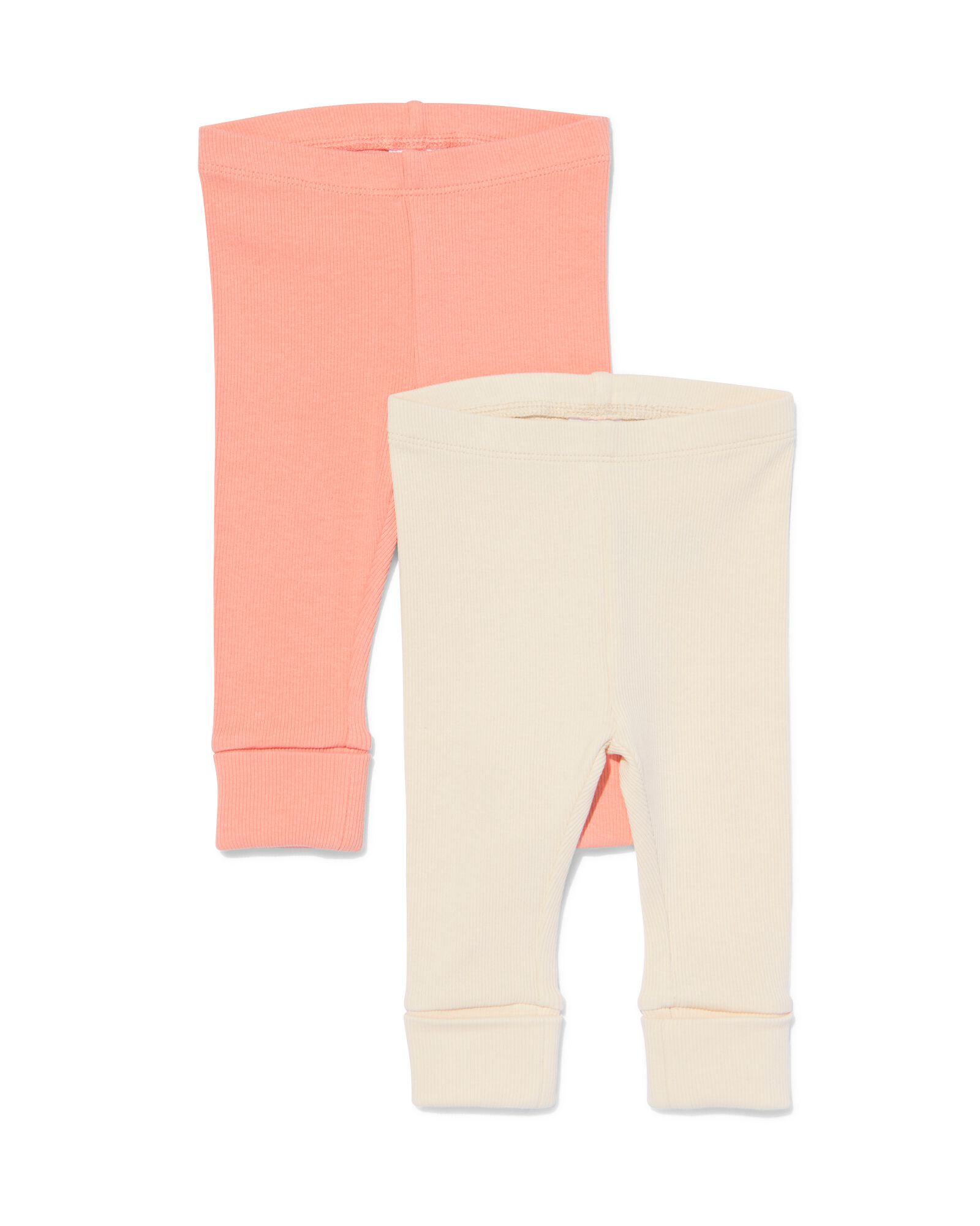 baby meegroei leggings rib - 2 stuks lichtroze - 33064750LIGHTPINK - HEMA