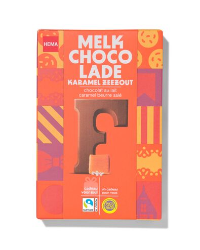 lettre chocolat lait caramel sel de mer F 135g - 24415106 - HEMA