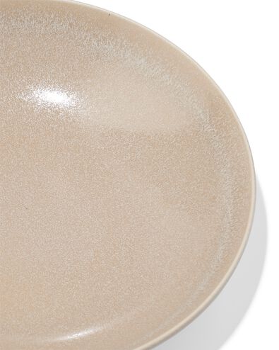 diep bord &Oslash;21.2cm Monaco reactief glazuur lichtbruin - 9650192 - HEMA