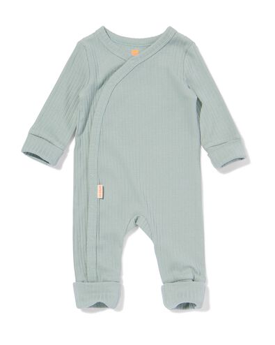 combinaison &eacute;volutive nouveau-n&eacute; bambou c&ocirc;tel&eacute; avec stretch vert vert - 33413020GREEN - HEMA