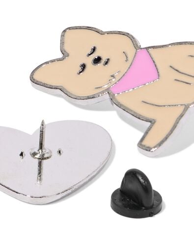 emaille pins set - 4 stuks - 61104419 - HEMA