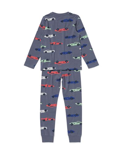 pyjama enfant voitures de course bleu 122/128 - 23071684 - HEMA