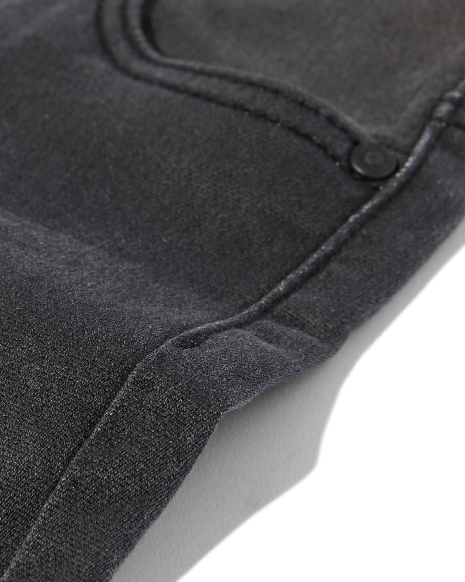 kindershort jogdenim zwart zwart - 1000023205 - HEMA