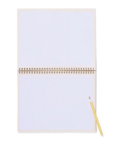 Schreibtisch-Wochenplaner, Spiralbindung, 21 x 27 cm, Blumen - 14591530 - HEMA