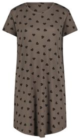 Damen-Nachthemd, Mikrofaser mauve mauve - 1000028611 - HEMA