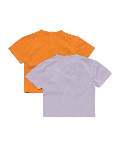 baby t-shirts - 2 stuks paars paars - 33103150PURPLE - HEMA