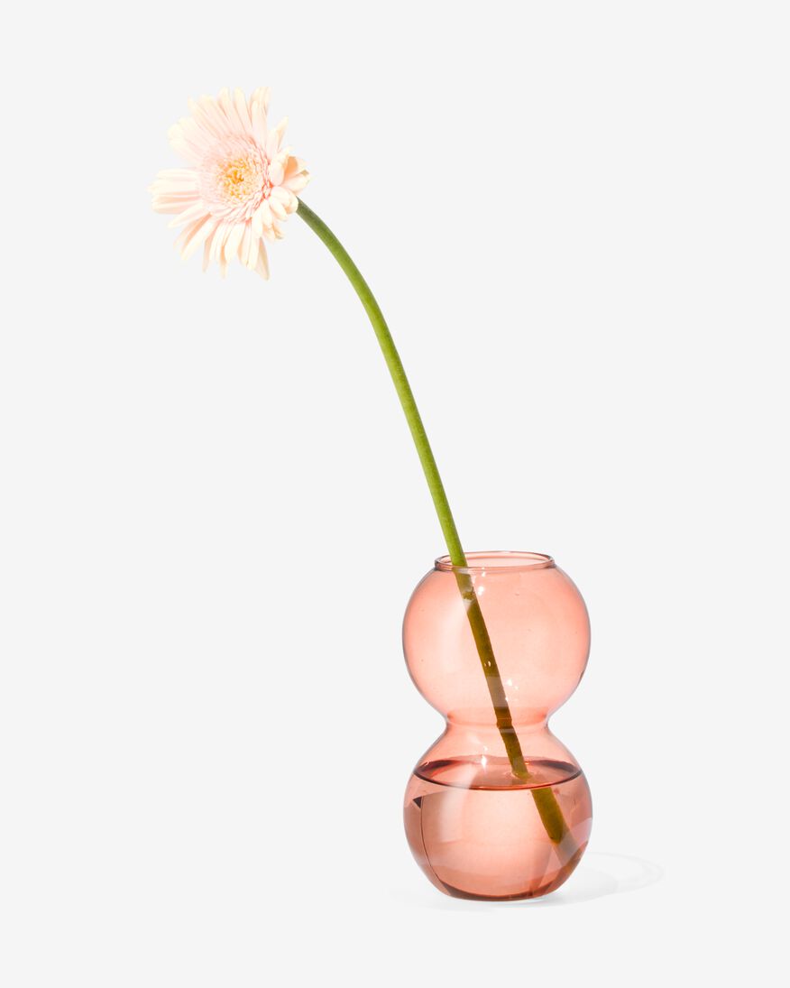 vase verre Ø8x14.5 orange - 13323093 - HEMA