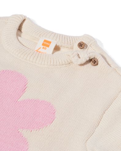 Babypullover mit Blumen ecru - 33075760ECRU - HEMA