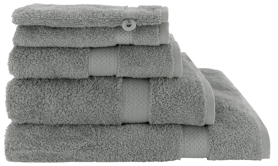 serviettes de bain - qualité épaisse gris moyen gris moyen - 1000025961 - HEMA