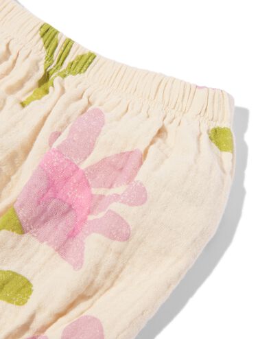 Baby-Set, Tunika und Shorts, Musselin, Blumen ecru - HEMA