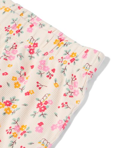 pyjacourt enfant c&ocirc;tel&eacute; fleurs blanc cass&eacute; blanc cass&eacute; - 23003660OFFWHITE - HEMA